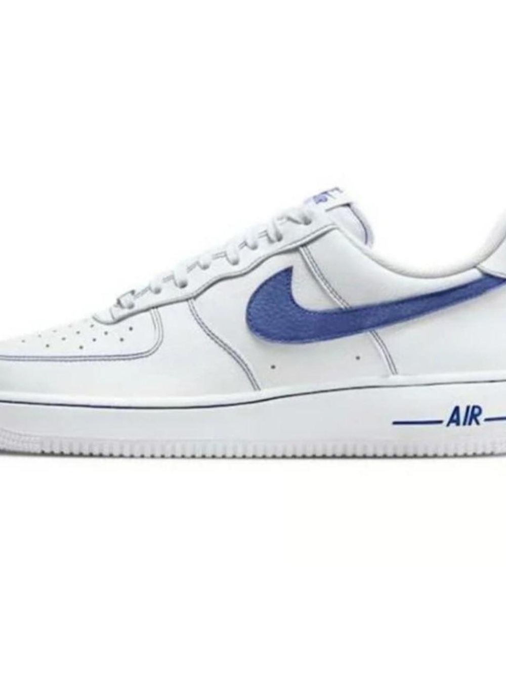 Nike Air Force 1 '07 White And Royal Blue Men's Shoes Size 11.5